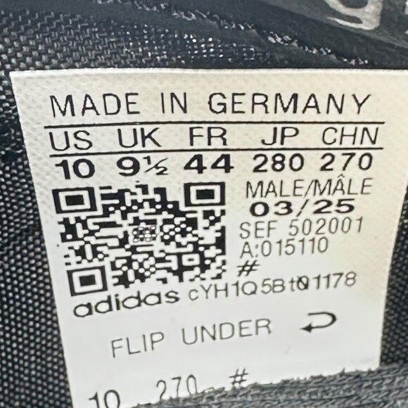 Mens Adidas Copa Mundial Leather Soccer Cleats Black Made In Germany 015110 Sz10 - Picture 9 of 9